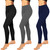 High Waisted Leggings for Women-Womens Black Seamless Workout Leggings Running Tummy Control Yoga Pants(S-M)