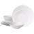 ZAROCRUS Melamine Dinnerware Sets, White Dishes Set Service for 4 with Dinner Salad Plates and Bowls Set, a Lightweight Dinnerware Set Great for Outdoor RV and Camper, Dishwasher Safe