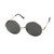 ShadyVEU Retro Oversized Round Hippie Sunglasses w/Extra Large Circle Lens Metal Frame Groovy 70's Classic Shades (Silver Frame/Black Lens)