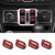 CheroCar for Jeep JL Window Switch Button Cover Trim Interior Accessories for Jeep Wrangler JL JLU Gladiator JT 2018-2021 (Red Carbon Fiber)