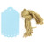 Wrapables 50 Count Gift Tags/Kraft Hang Tags with Free Cut Strings for Gifts, Crafts and Price Tags, Large Scalloped Edge, Blue