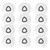 12 Pack Spin Mop Replacement Heads, 100% Microfiber Spin Mop Refill for Easy Wring Compatible with Triangle Spin Mop, 360 Degree Spinning Mop Replace Head for Floor Cleaning