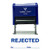 REJECTED By Date Self Inking Rubber Stamp (Blue Ink) Large