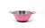 Exultimate Stainless Steel Colander Strainer with Base and Handle for Draining, 1.5 Quart, Pink