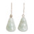 NOVICA Handmade Jade Dangle Earrings Crafted .925 Sterling Silver Green Guatemala [1.6 in L x 0.5 in W x 0.2 in D] 'Whirlwind'