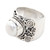 NOVICA White Cultured Freshwater Pearl .925 Sterling Silver Cocktail Ring, White Frangipani'