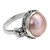 NOVICA Dyed Pink Cultured Mabe Pearl .925 Sterling Silver Flower Ring, Love Moon'