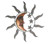 Celestial Sun Moon and Stars Indoor Outdoor Metal Wall Hanging Sculpture 28 Inch Diameter
