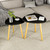Lifetime Home Modern Nesting Table with Wooden Legs Set of 2 - Triangle Side Table for Living Room, Bedroom, Balcony, Apartment & Small Spaces - Minimalist Bamboo Nested Coffee End Table - Black