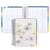 7" x 9" Platinum Spiral Coiled Life Planner (July 2023 - June 2024) - Wildflowers Classic Cover + Inspire Interior Pages. Hourly Weekly & Monthly Agenda by Erin Condren