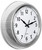 Bernhard Products Retro Wall Clock 12 Inch Silver Kitchen 50's Vintage Design Round Silent Non Ticking Quality Quartz Battery Operated for Home/Office/Kitchen/Living Room/School Classroom