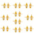 ZXHAO RCA Phono Chassis Panel Mount Female Connector Gold Tone 10pcs
