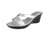 ITALIAN Shoemakers Besy Women's Wedge Moderate Height Band Sandal (Silver, 9, us_footwear_size_system, adult, women, numeric, medium, numeric_9)