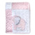 WENDY BELLISSIMO Reversible Baby Elephant Blanket with Baby Elephant (Pink/White)
