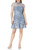 Adrianna Papell Women's Embroidered LACE Flounce Dress, Light Blue, 6