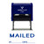 MAILED with By Date Line Self Inking Rubber Stamp (Blue Ink) - Large
