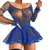 Plus Size Lingerie for Women Sexy Lace Mesh Sheer V Neck Babydoll Long Sleeve Nightdress Teddy Sleepwear Chemises Blue Plus Size Lingerie for Women Sexy Lace Mesh Sheer V Neck Babydoll Long Sleeve Nightdress Teddy Sleepwear Chemises Blue