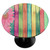Round Tablecloth Fitted Table Cloth with Elastic Edge for Round Table, Colorful Wood Texture Daisy Round Elastic Table Cover Waterproof Wipeable Table Linen, Fits Tables up to 36" - 42" Diameter