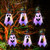6 Pcs Halloween Decorations Outdoor Decor Hanging Lighted Glowing Ghost Witch Hat Halloween Decor Ghost Hanging Halloween Lights with Witch Hat LED Outdoor String Lights for Yard Tree Garden Decor