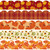 Whaline 69Ft Fall Bulletin Board Borders 5 Design Maple Leaf Pumpkin Plaid Trim Board Borders Self-Adhesive Autumn Decoration Borders for School Classroom Office Party Thanksgiving Decoration, 60Pcs