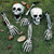 2 Pieces Halloween Decorations Outdoor Skeleton Graveyard Lawn Yard Skeleton Decoration Halloween Plastic Realistic Looking Skeleton Stake Halloween Garden Stake for Halloween Outdoor Supplies