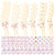 72 Pieces Make Your Own Princess Fairy Wands Kit Includes 36 Wooden Wands and 36 Gem Stickers DIY Crafts Moon Star Heart Crown Magical Wand for Girls DIY Art Craft Making