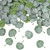 WILLBOND 400 Pieces Eucalyptus Leaves Artificial Eucalyptus Petals Fake Leaves for DIY Wedding Bouquet Party Garden Cake Table Decoration (Winter Frost Color)