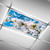 Cherry Blossom Tree,White Blue,Fluorescent Light Cover Insert,Light Diffuser to Protect Against Blue Light and Glare-Drop Ceiling Fluorescent Decorative,2x4 ft