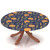 halloween Round Table Cover Elastic Edge,for 69" to 74" Round Tables,Holiday background with cartoon pumpkins Pattern,Can Wipe Indoor/Outdoor Dining Table coverr festival holiday celebrate party,multi