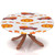 Thanksgiving Day Round Table Cover Elastic Edge,for 69" to 74" Round Tables,autumn harvest pumpkin Pattern,Can Wipe Indoor/Outdoor Dining Table coverr festival holiday celebrate party,multicolor