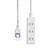 ELECOM Power Strip with Dust Shutter 2m 4 Outlet [White] T-ST02-22420WH (Japan Import)