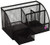 Mesh Desk Organizer, 5 Compartments- Black