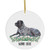 Funny Personalized Name English Mastiff Blue Brindle Gifts 2023 Christmas Tree Ornaments Circle Ceramic