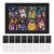 ZzHobbiEs Trading Card Frame for 8 Standard Trading Cards with Black & White Card Sleeves, Can Wall Mount Or Table Stand (8Grids)