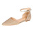 GUIHTAO Flats for Women Pointed Toe Comfortable Ankle Strap Gold Nude Flats Silver Black Flats for Women Casual Dress Wedding Flats Shoes