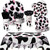 171 Pcs Pink Cow Print Party Supplies Included Plates Cups Napkins Knife Spoons Forks Tableware Serves for 24 Banner and Tablecloths for Girl Boy Cow Theme Farm Animal Birthday Baby Shower Decorations