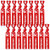 68 Pcs Cheer Bracelets Bulk Cheer Hair Ties Cheerleader Gifts Motivational Bracelets Cheer Gifts Wristbands for Cheerleading Gifts Women and Girls Cheer Squad Party Favors, Pom Pom Design (Red)