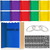 10 Pack Presentation Board Trifold Poster Board Tri Fold Display Board Foldable Project Paperboard with 10 Sheets Letter Sticker 3 Rolls of Double Sides Adhesive Tape (Multicolor,16 x 24 Inch)