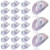 Sotiff 24 Pcs Mini Disco Cowboy Hat Mini Western Cowboy Cowgirl Hat Light up Holographic Space Miniature Cute Doll Hat Neon Party Decor for Party Doll Dollhouse Decoration (Silver)