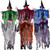 Hiboom 6 Pack Hanging Halloween Ghosts Decorations, 41 Inch Hanging Skeleton Grim Reapers for Yard Outdoor Indoor Decor, Halloween Haunted House Props Party Supplies, Halloween Garden Scary Decor