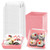 50 Pack Charcuterie Boxes with Clear Lids 5 Inch Cookie Boxes Disposable Cake Boxes Paper Dessert Boxes Square Cookie Containers for Sandwich, Slice Cake, Hot Cocoa Bombs, Strawberries (Pink)