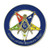 Patron Order of the Eastern Star Round Blue Masonic Auto Emblem - 3" Diameter