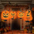 4 Pcs Solar Halloween Metal Stakes Garden Decorations LED Solar Powered Multicolor Lighted Pumpkin Black Cat Skeleton Witch Hat Yard Sign Stakes for Outdoor Garden Lawn Yard Porch Pathway (Pumpkin)