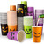 Nuenen 200 Pcs Halloween Disposable Cups Bulk 12 oz Pumpkin Vampire Bat Ghost Paper Cups Halloween Paper Coffee Cups for Drinking Coffee Juice Tea Hot Cold Drinks for Halloween Party (Scary)