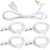 Kanayu 5 Pack 6ft Indoor Extension Cord 2 Prong Electric Cord Extender, Wire Plug in and End, AC 120 Volts, for Outdoor Christmas Connect or Extend String Lights (White)
