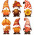 Tradder 6 Pieces Fall Tiered Tray Decor Thanksgiving Wooden Gnome Signs Autumn Gnomes Tabletop Decor Pumpkin Gnome Harvest Wood Block Sign for Fall Thanksgiving Home Kitchen Table Centerpieces