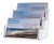 SourceOne 3 Pocket Premium Clear Acrylic Business Card Holder (XDEEP3PCLRBC)