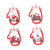 BESTOYARD 4pcs Christmas Gloves Pendant Christmas Hanging Figure Santa Ornament Santa Claus Pendant Christmas Tree Hanging Decorations Christmas Snowman Ornaments Crafts Household Wood