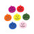 Didiseaon 50 Pcs Decorative Buttons Wood Buttons Wooden Buttons DIY Craft Buttons Wooden Pumpkin Confetti Halloween Button Bamboo Sewing Buttons for Clothes Buttons for Sewing Cartoon Crafts