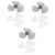 Holibanna 6 Pcs Fan Replacement Blades Upright Fan Indoor Fan Household Fans Fan Accessories Table Fan Blades Standing Pedestal Fan Blades Electric Fan Universal Plastic Blades for Table Fan